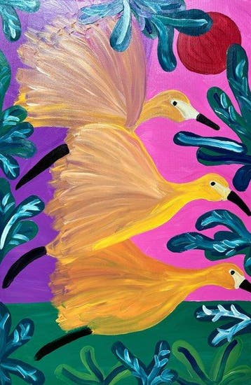 Aurora Camaiani - Flying together, Antiek en Kunst