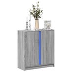 vidaXL Dressoir met LED 77x34x85 cm bewerkt hout grijs, Huis en Inrichting, Verzenden, Nieuw, 50 tot 100 cm, 25 tot 50 cm