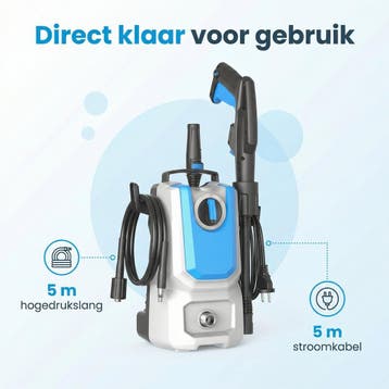 Lugia Jet+ Hogedrukreiniger 1300W 90 Bar – Compact &amp;, Ophalen of Verzenden, Zo goed als nieuw, Lugia