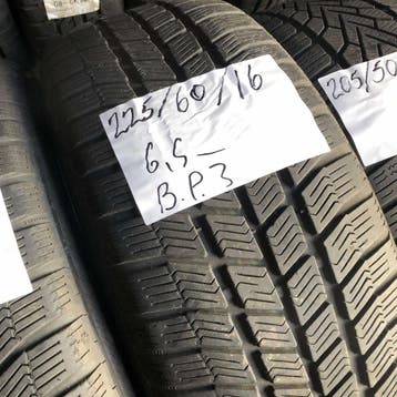 2 x Barum Polaris 3 225-60-16 Winterbanden 6,5mm, Auto-onderdelen, Banden en Velgen, Gebruikt, 16 inch, Band(en), Personenwagen