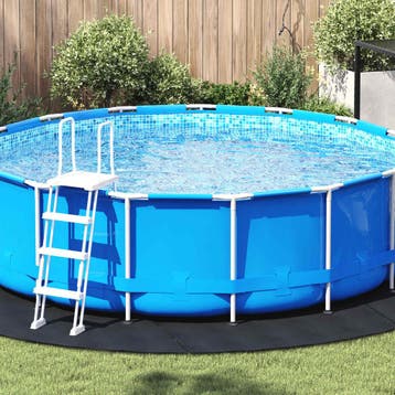 vidaXL Zwembad Grondzeil Ø 396 cm (2 mm) Rond Niet-geweven, Verzenden, Nieuw