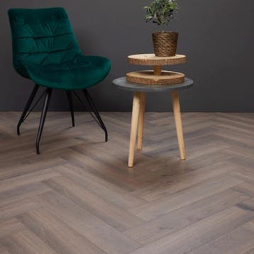 Plak-PVC visgraat gerookt eiken v.a. €7,98 - ACTIE, Ophalen of Verzenden, Nieuw, Kunststof, Vloerdelen of -planken