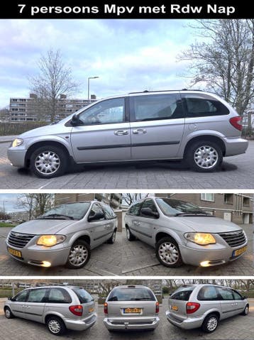 De Luxe Mpv Voyager 2.4i M2009 Airco 7pers met Nap Inr Mog, Voorwielaandrijving, Euro 5, Gebruikt, Handgeschakeld