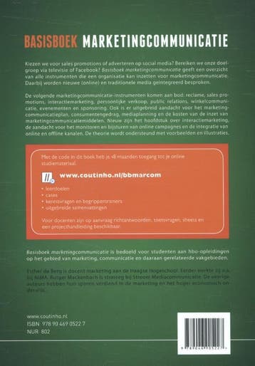 Basisboek marketingcommunicatie 9789046905227, Boeken, Verzenden, Gelezen