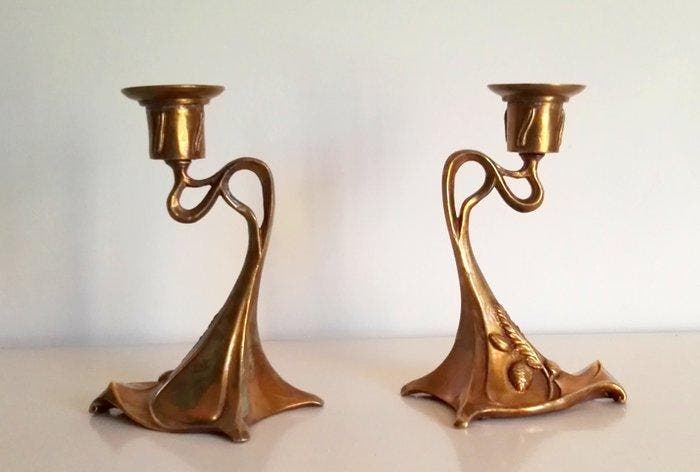 Kaarsenhouder - Brons, Antiek en Kunst, Kunst | Designobjecten