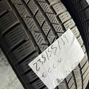 2 x Continental 235-55-19 Winterbanden 5,5mm, 19 inch, Gebruikt, 235 mm, Band(en)