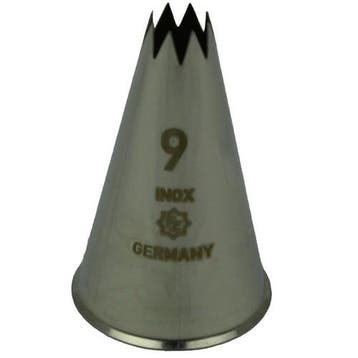 Spuitmondje gekarteld 8 Tands RVS 9mm, Verzenden, Nieuw