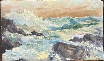 Cesare Bentivoglio (1868-1952) - Marina, Antiek en Kunst