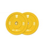 Bumper plate 15kg Rubber | Premium | OP=OP, Ophalen of Verzenden, Nieuw, Rug, Halterschijven