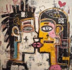 Eric Brumette - KISS ME LIKE BASQUIAT 7 - Toile L, Antiek en Kunst