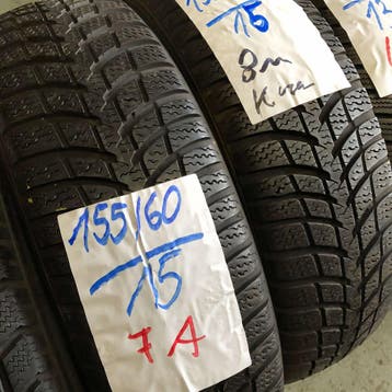 2 x Kumho I`Zen XW 155-60-15 Winterbanden 8mm, Auto-onderdelen, Banden en Velgen, Gebruikt, Band(en), Personenwagen, 15 inch