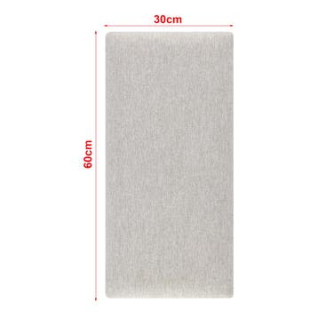 Gestoffeerde wandpanelen Carpino set van 3 stof 60x30 cm gri, Verzenden, Nieuw