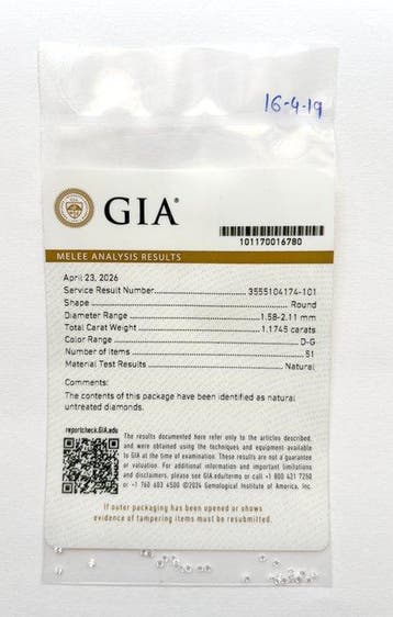 51 pcs Diamant (Natuurlijk) - 1.17 ct - Rond - D, Nieuw