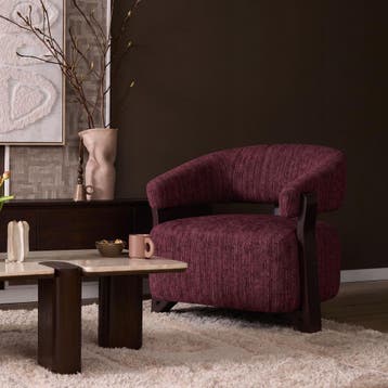 Fauteuil Juun Burgundy | Starfurn, Ophalen of Verzenden, Nieuw