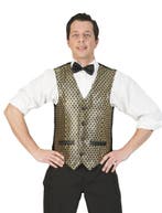 Disco Gilet Heren Goud/Zwart, Ophalen of Verzenden, Nieuw