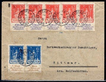 Duitse Rijk 1923 - Ouderen- en Kinderhulp-set, meervoudige, Postzegels en Munten, Postzegels | Europa | Duitsland, Gestempeld