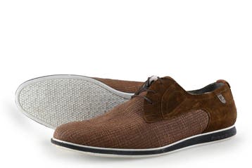 Floris van Bommel Veterschoenen in maat 40½ Cognac, Kleding | Heren, Schoenen, Overige kleuren, Verzenden, Floris van Bommel, Gedragen