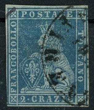 Italiaanse oude staten - Toscane 1851 - Marzocco,, Gestempeld