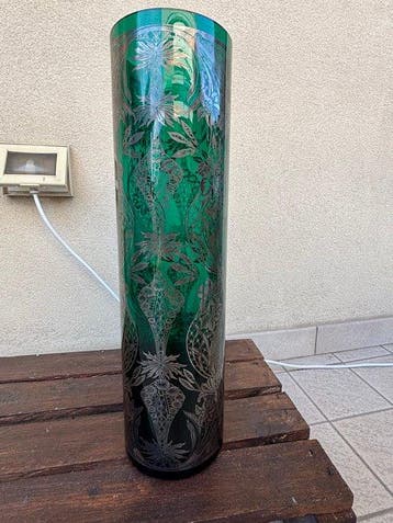 Vaas - geblazen glas - Glazen cilindrische vaas