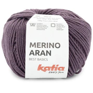 Katia Merino Aran - 111 donkerheide - Merinogaren, Ophalen of Verzenden, Nieuw