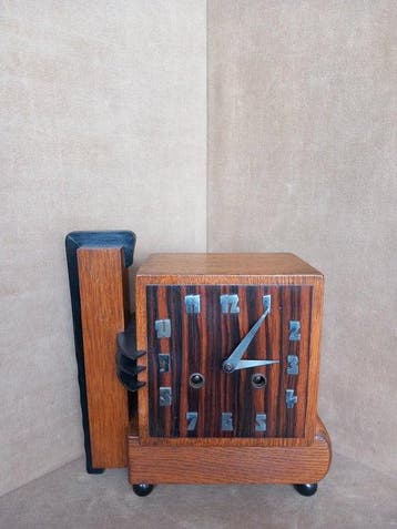 Pendule - Art Deco - Eik, Coromandel - 1920-1930, 1930-1940