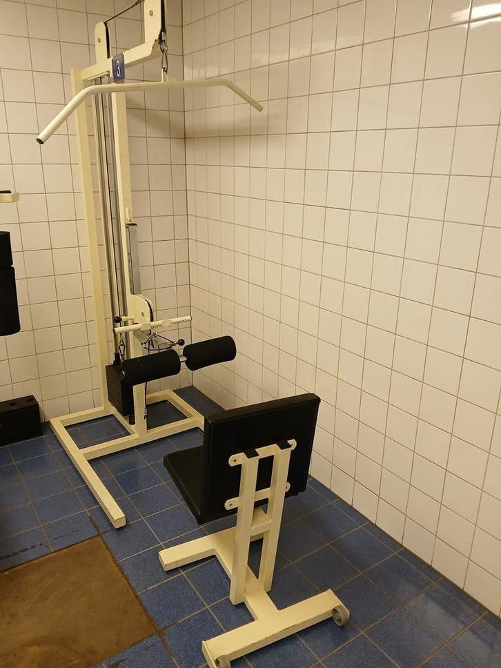 Lat pulley station, metaal / wit, Diversen, Overige Diversen, Ophalen