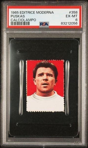 Moderna 1965 Calciolampo #358 Puskas - PSA 6 - 1 Graded card, Nieuw