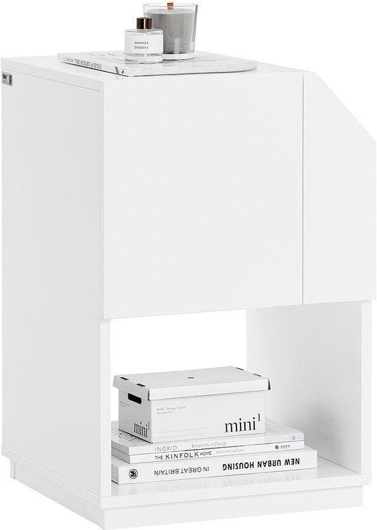 2dekans | SoBuy FBT136-W Bijzettafel - Witte Salontafel van, Huis en Inrichting, Tafels | Salontafels, Zo goed als nieuw, Ophalen of Verzenden