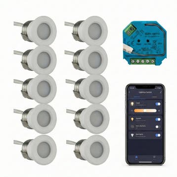 10x | Smart veranda inbouwspots wit | 1.5 Watt, Kunststof, Nieuw, Ophalen of Verzenden, Led