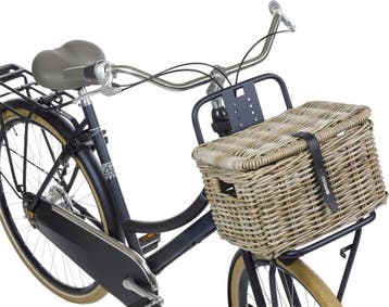 Fiets Basil mand Dax S + deksel rotan grijs, Ophalen of Verzenden, Zo goed als nieuw, Basil