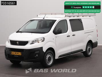Peugeot Expert 120pk 4x4 Dangel L3H1 Dubbel Cabine Imperiaal, Stof, Gebruikt, Euro 6, Wit