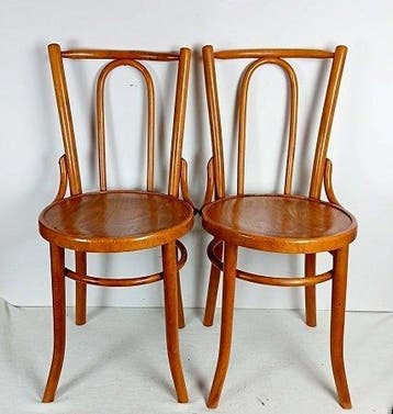 Stoel (2) - Bistro-stoelen - Met stoom gebogen beuken hout -