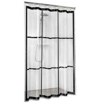 Douchegordijn Sealskin Brix PEVA 180x200 cm Transparant /, Ophalen of Verzenden, Nieuw
