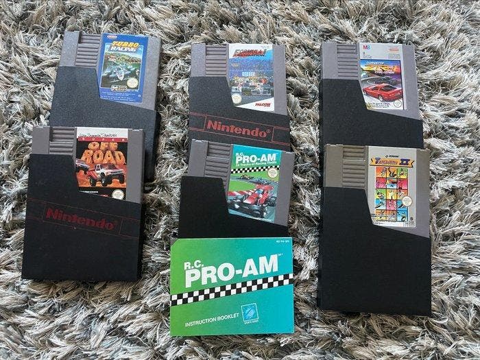 Nintendo - Nes - Lote NES PAL — 6 Jogos de Corrida e Ação, Spelcomputers en Games, Spelcomputers | Overige Accessoires