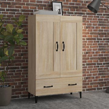 vidaXL buffetkast 70x31x115 cm bewerkt hout sonoma, Verzenden, 100 tot 150 cm, Nieuw, 50 tot 100 cm