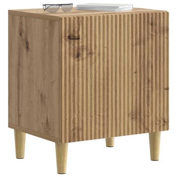 vidaXL Nachtkastje Artisanaal eiken 43 x 34,5 x 50 cm, Minder dan 45 cm, Verzenden, Nieuw, Minder dan 55 cm