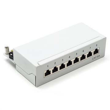 Patchpaneel | Cat6a S/FTP | 8 poorten (Desktop, Grijs), Verzenden, Nieuw