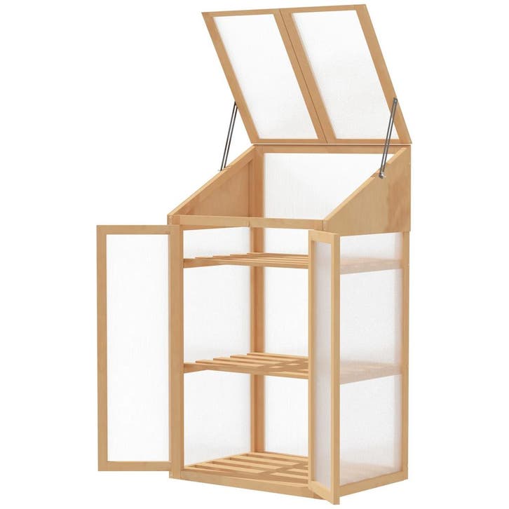 TRUUSK Houten Kweekbak 70 x 50 x 120 cm - Mini Broeikas met, Tuin en Terras, Planten | Bomen, Verzenden