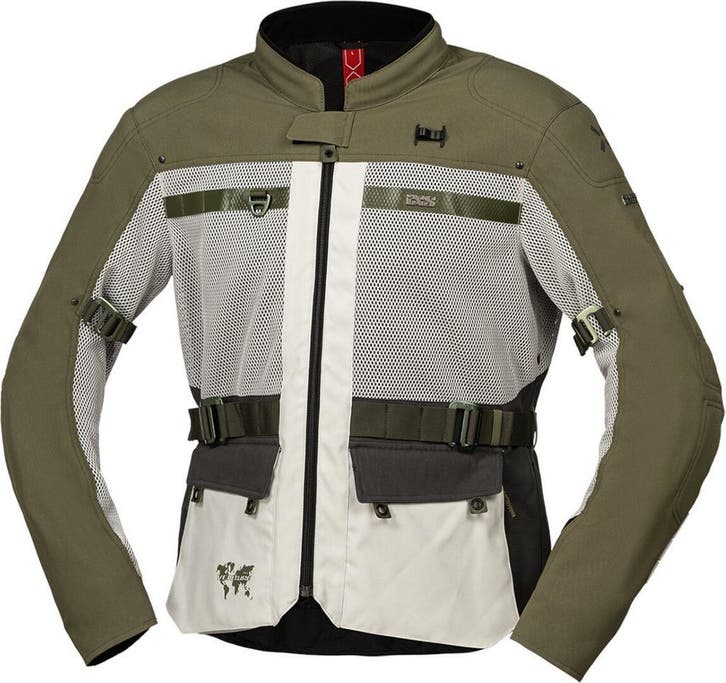 IXS Venture-BigAir 1.0 Olijfgroen Textiele Motorjas, Motoren, Kleding | Motorkleding, Heren, Nieuw met kaartje, Jas | textiel