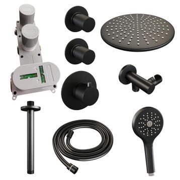 Brauer Black Carving Thermostatische Regendoucheset Inbouw -, Ophalen of Verzenden, Nieuw