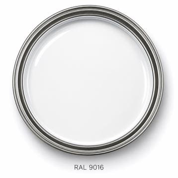 Ral 9016 - Zijdeglans 5 liter - Acryl (CARNAVAL - KLEUREN), Ophalen of Verzenden, Nieuw, Overige kleuren, Verf