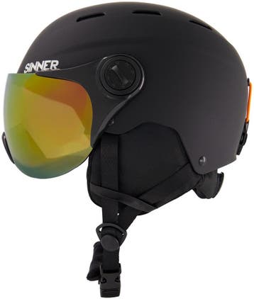 SINNER TYPHOON VISOR Unisex Skihelm - MATTE Zwart - Maat M,, Ophalen of Verzenden, Zo goed als nieuw, SINNER