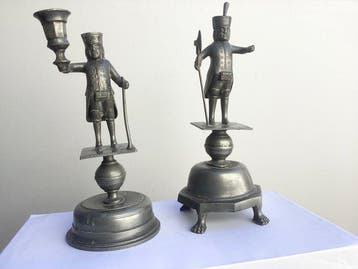 Historisme Tin Pewter Miner - Pit Boss (Obersteiger) /