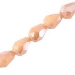 10 x Top facet druppel 7x5mm Vintage orange peach opaque..., Ophalen of Verzenden, Nieuw, Kraal