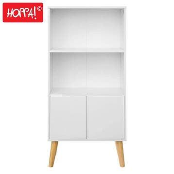 Hoppa! LBC09WT Boekenkast van €66 voor €29, Huis en Inrichting, Kasten | Boekenkasten, Overige materialen, Minder dan 50 cm, 100 tot 150 cm