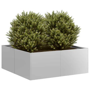 vidaXL Plantenbak 80x80x30 cm gegalvaniseerd staal, Verzenden, Nieuw, Metaal