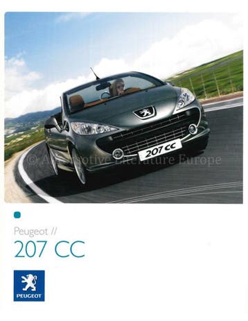 2007 PEUGOT 207 CC BROCHURE DUITS, Nieuw, Peugeot, Author