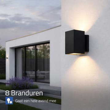 Solar wandlamp Sverre Recht Voordeelset van 2 stuks, Zonne-energie, Verzenden, Minder dan 50 watt, Wandlamp