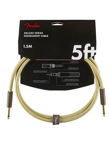 Fender Deluxe Series instrument kabel 1.5m tweed, Verzenden, Nieuw