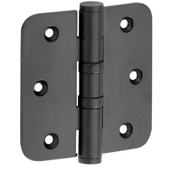 Kogellagerscharnier 76x76 ronde hoek vlak mat zwart, Verzenden, Nieuw